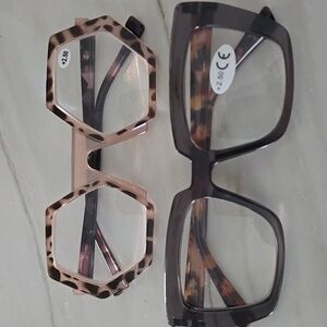 2fer Designer style 2.5 Retro trend readers "cheaters"  High quality New UV 400